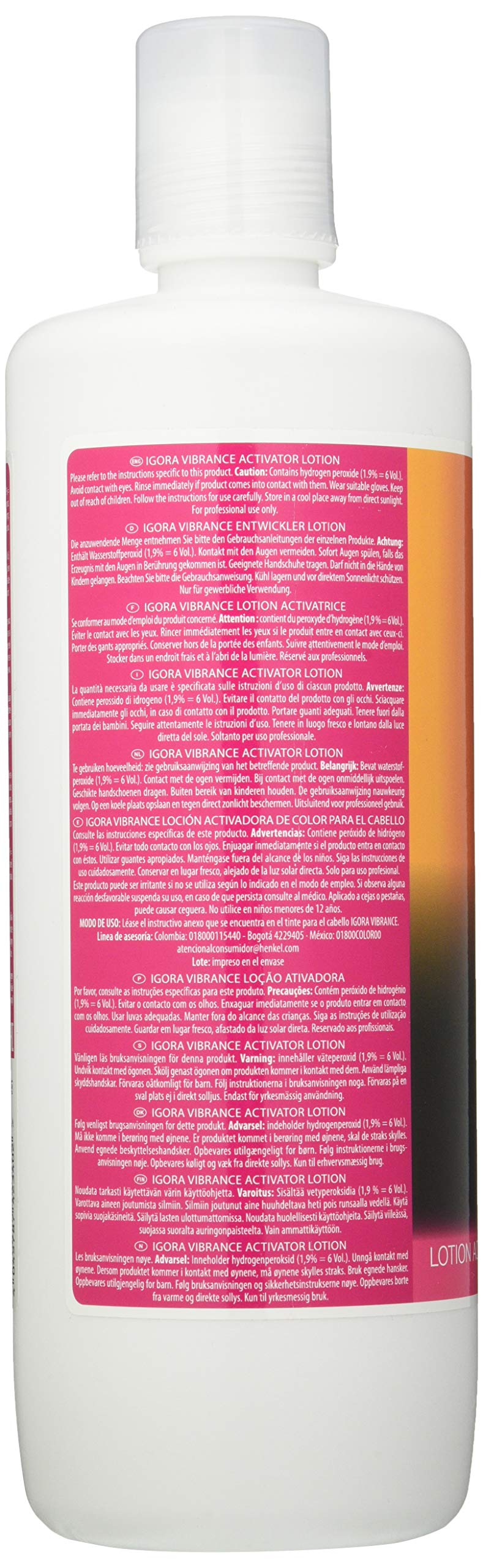 Schwarzkopf Igora Royal Vibrance Activator Lotion applied on hair for uniform color