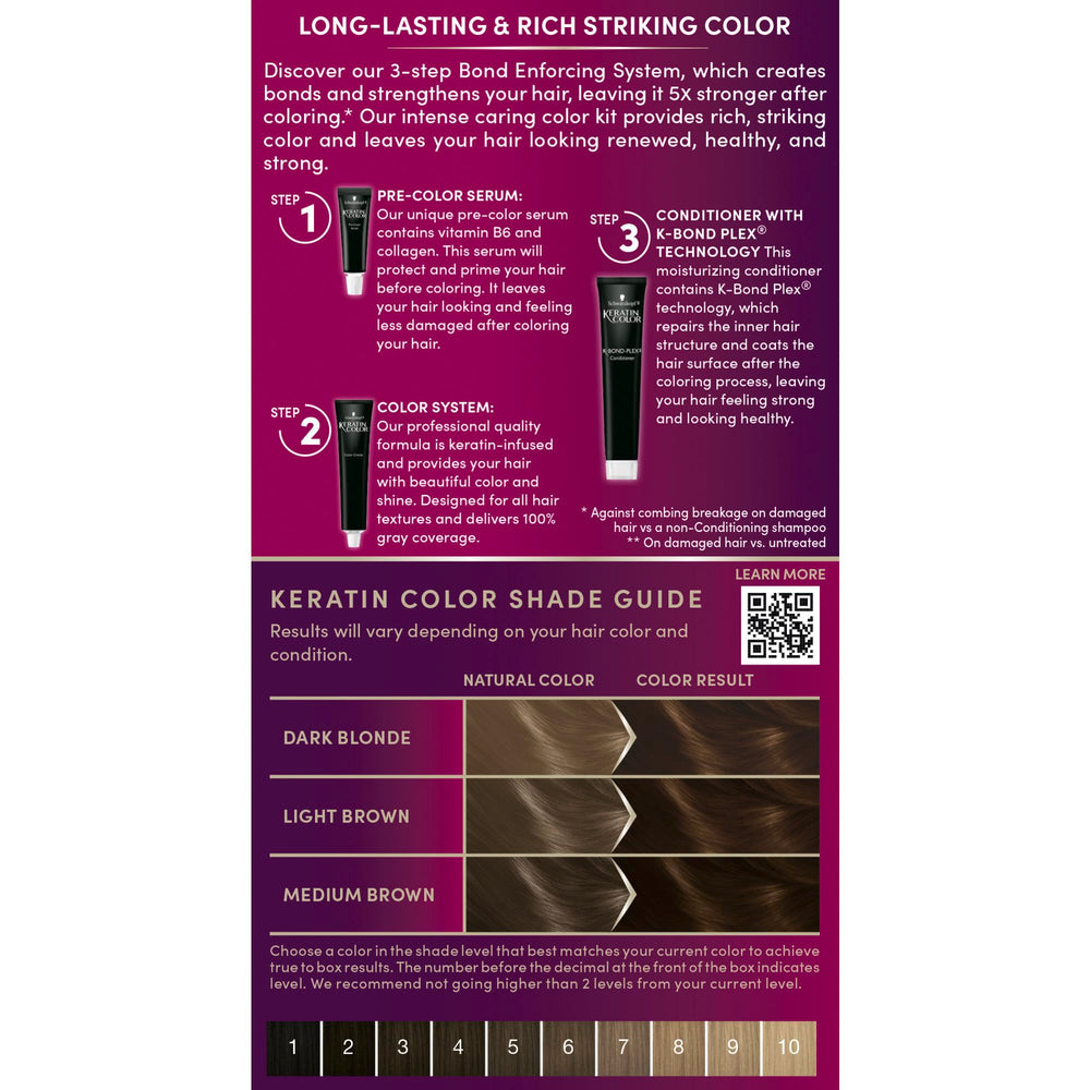 Schwarzkopf Keratin Color disposable gloves ensure clean, mess-free application.