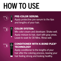 Schwarzkopf pre-color serum bottle protects and preps hair before dye.