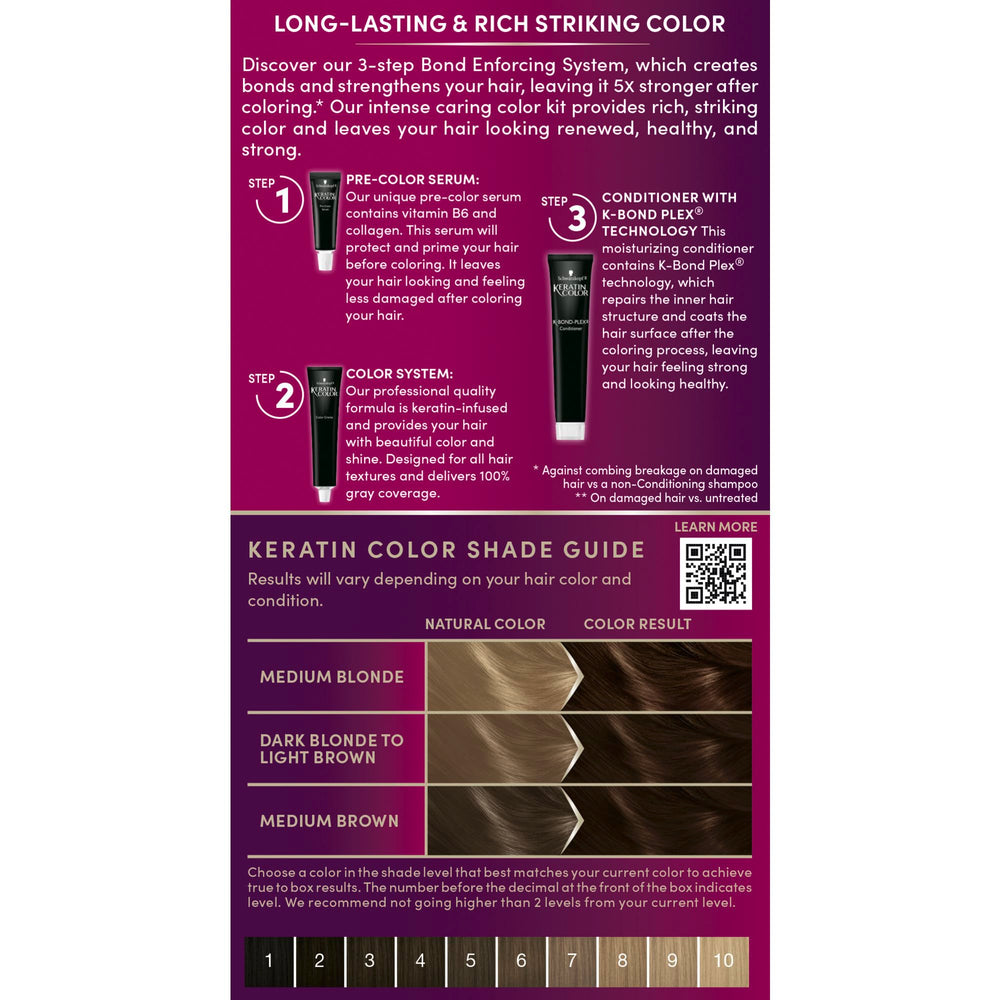 Schwarzkopf Keratin Color disposable gloves emphasize clean, mess-free application.