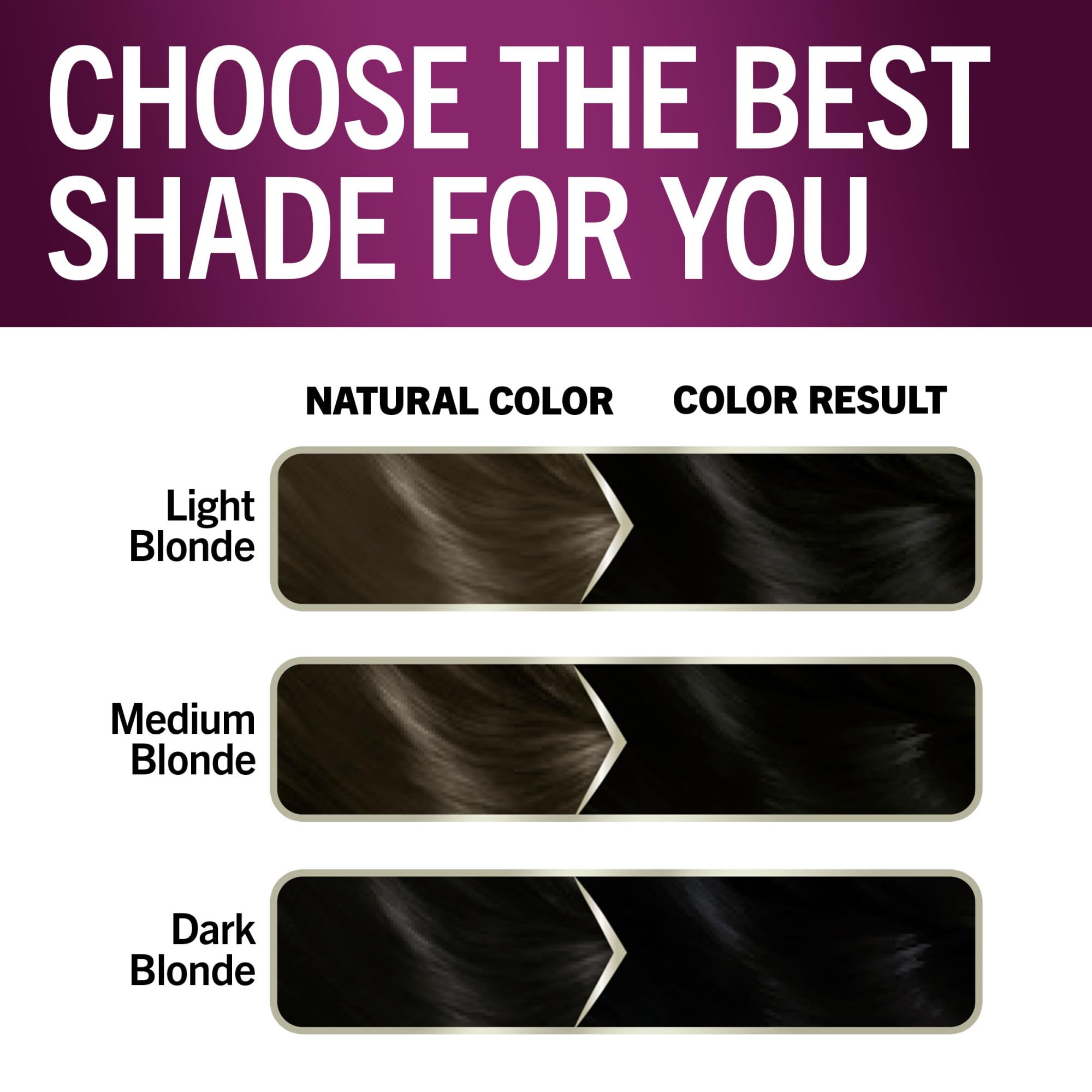 Schwarzkopf Keratin Color final jet-black hair look with a rich, glossy finish.