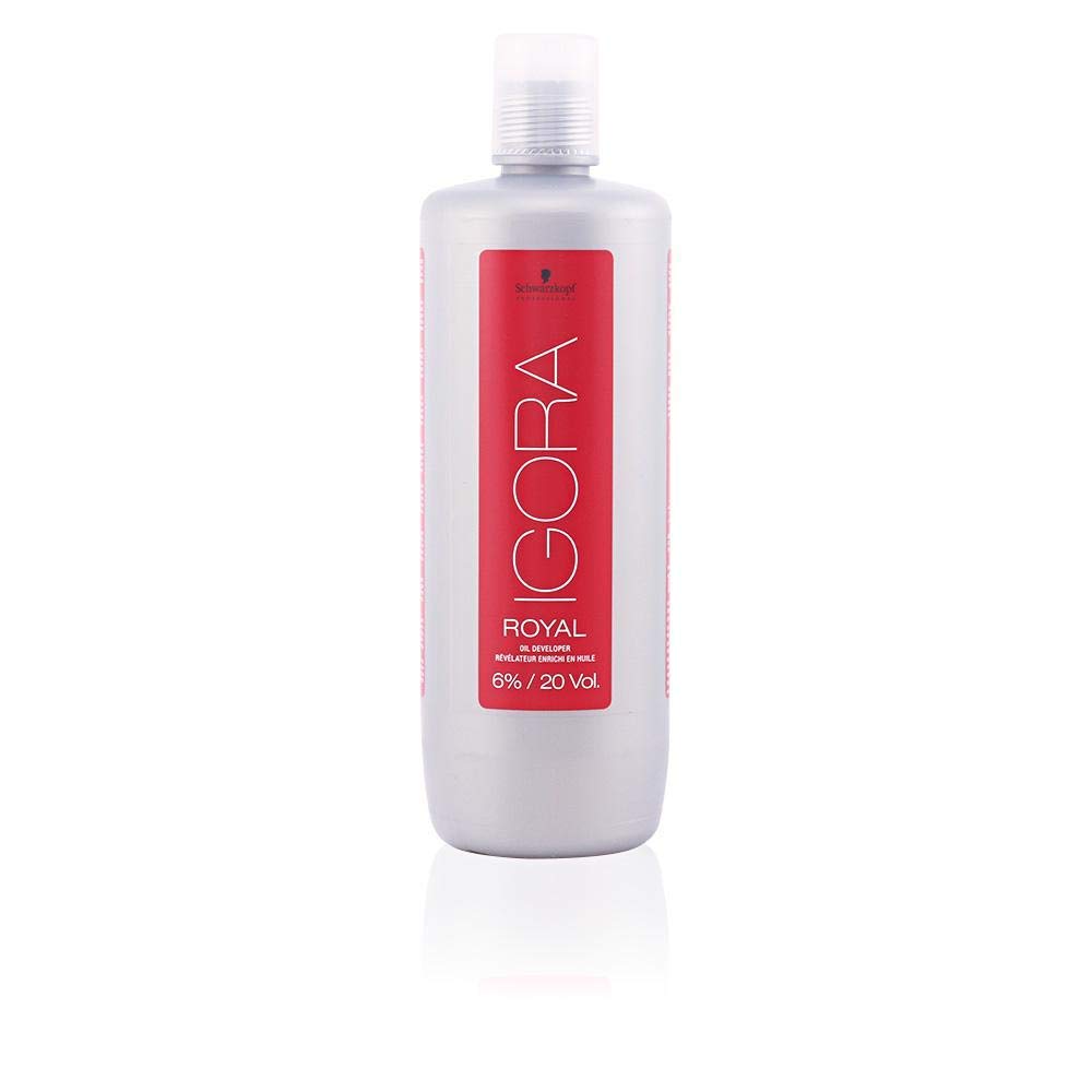 Schwarzkopf Royal IGORA activ 6% bottle closeup for lasting color.