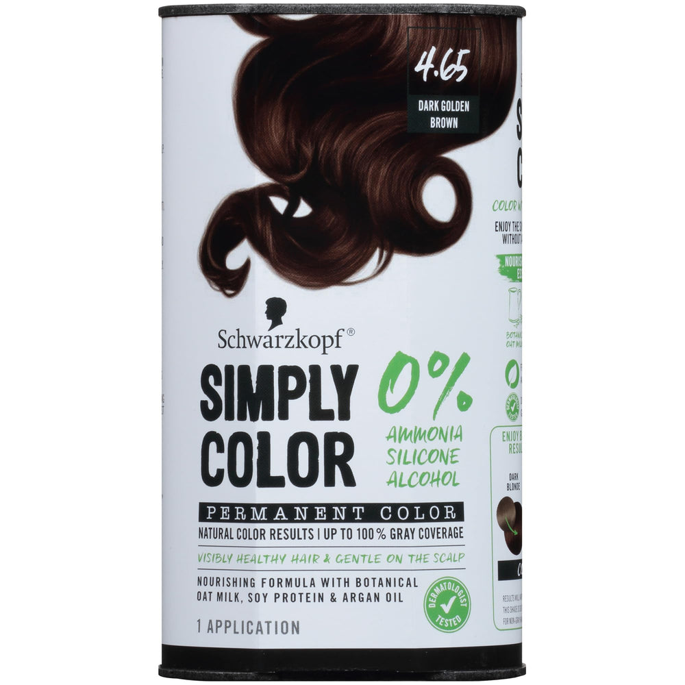 Schwarzkopf Simply Color bottle-open visual demonstrates quick setup for even color results.