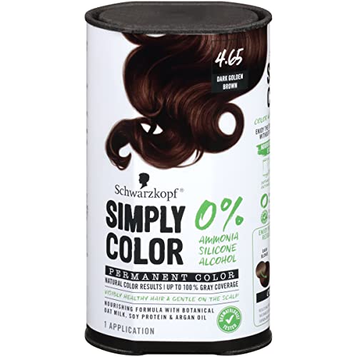 Schwarzkopf Simply Color dermatologist-tested label signals gentle formula quality.