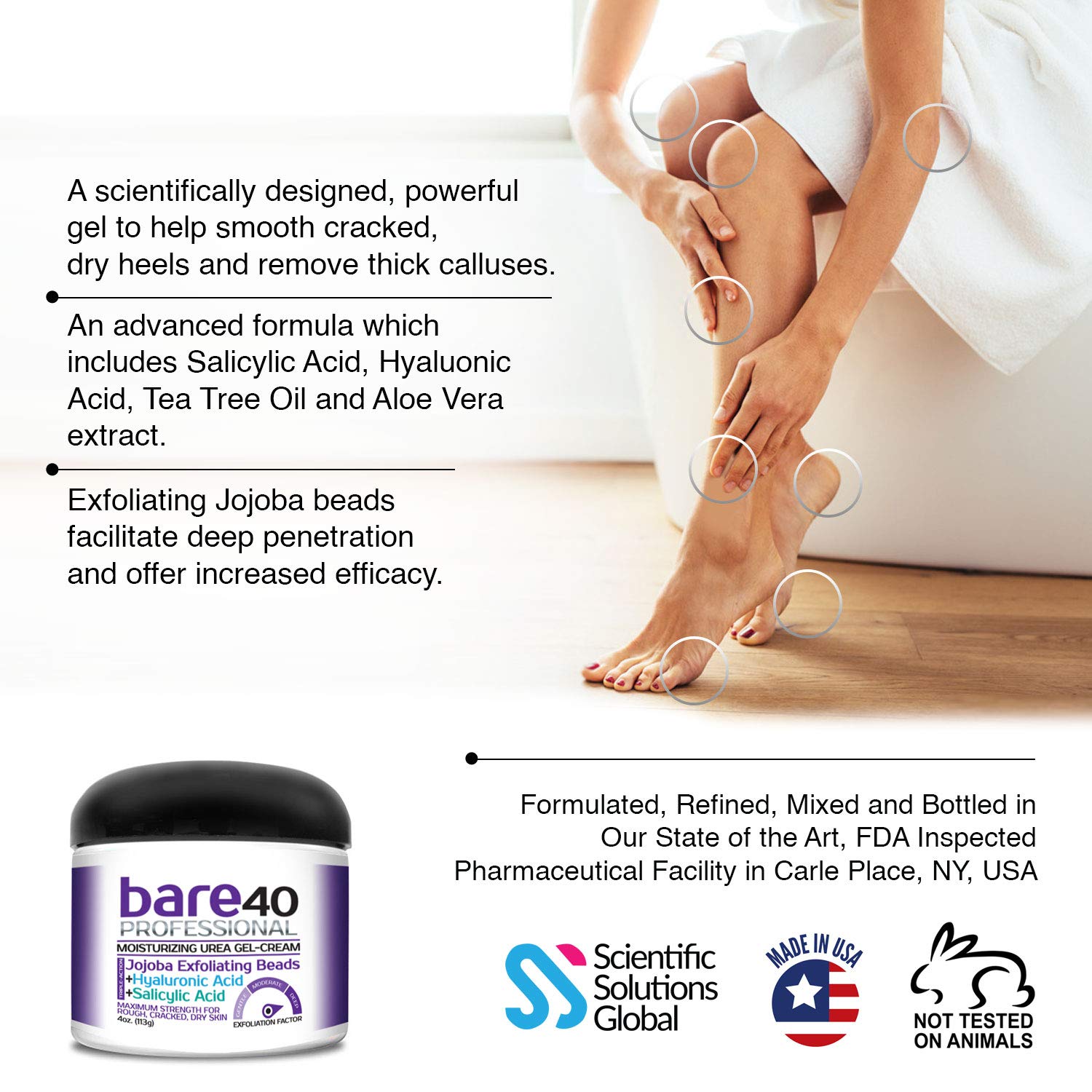 Scientific Solutions Global Bare 40 Pro tea tree oil in a refreshing formulation.