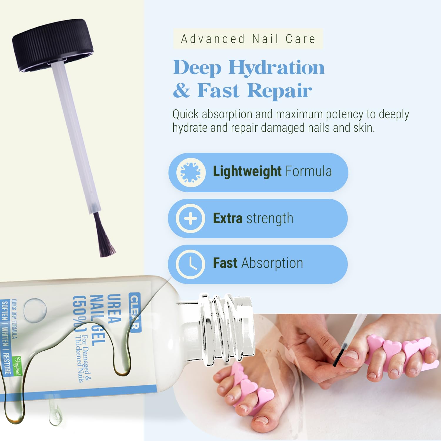 Scientific Solutions Global Urea 50 Nail Gel fingernails after image showing improved appearance