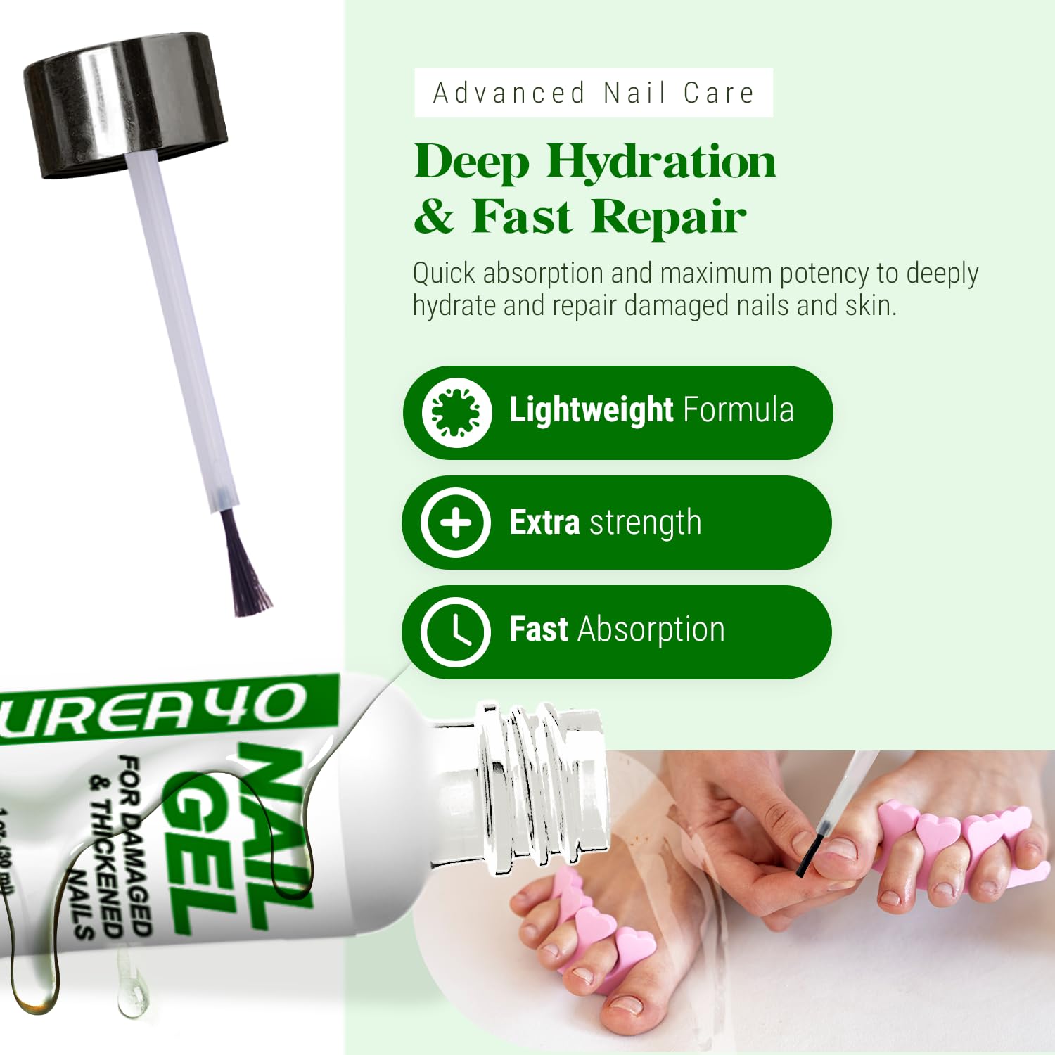 Scientific Solutions Global urea nail gel on toenails softening thick nails