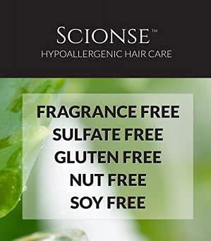 SCIONSE ExStatyk fragrance-free label emphasizes unscented, clean hair routine.