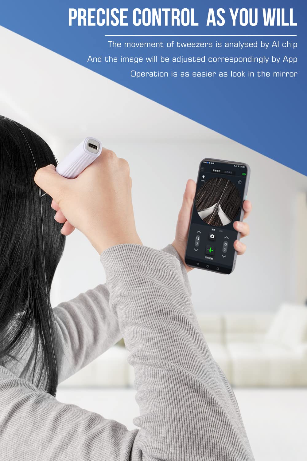 Scopepick Tweezer Camera zoom demonstrates up to 10x magnification for precise targeting.