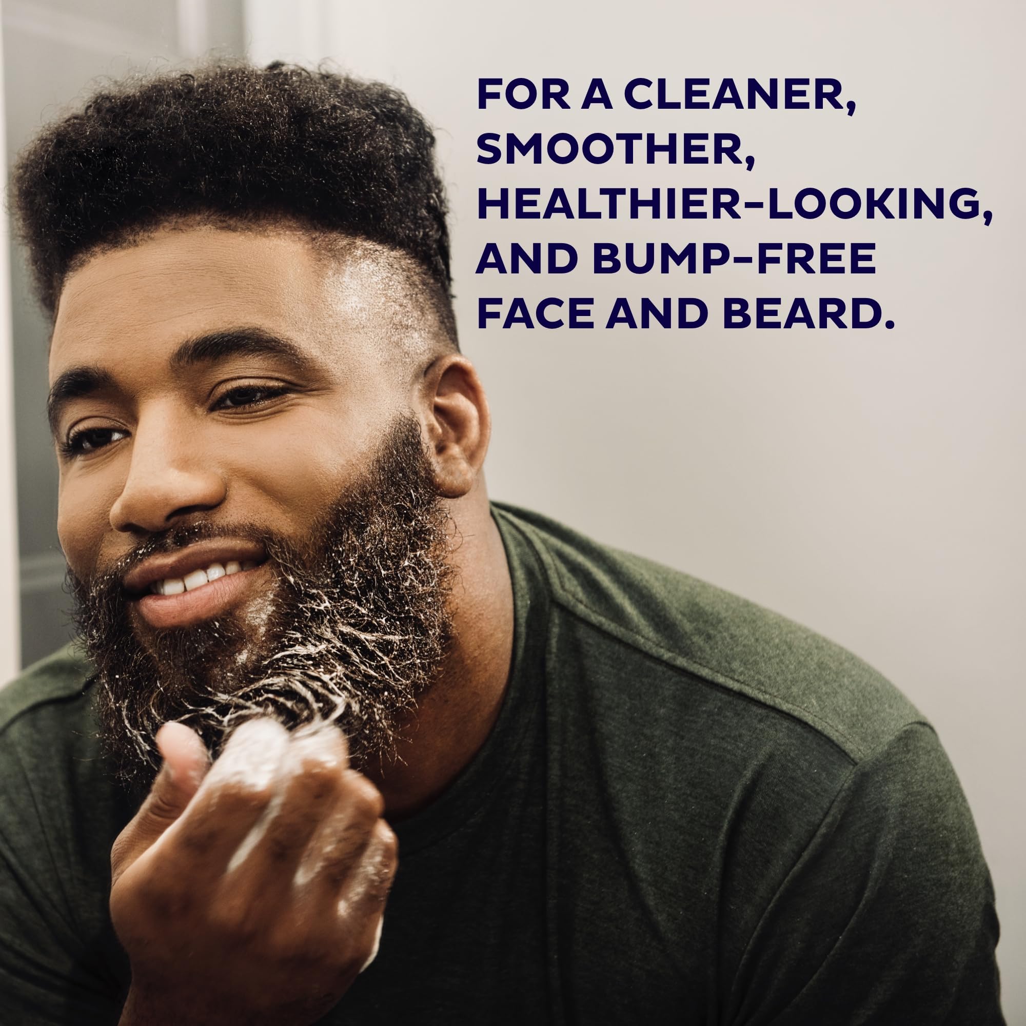 Scotch Porter face and beard cleanser close-up with creamy foam for gentle exfoliation.