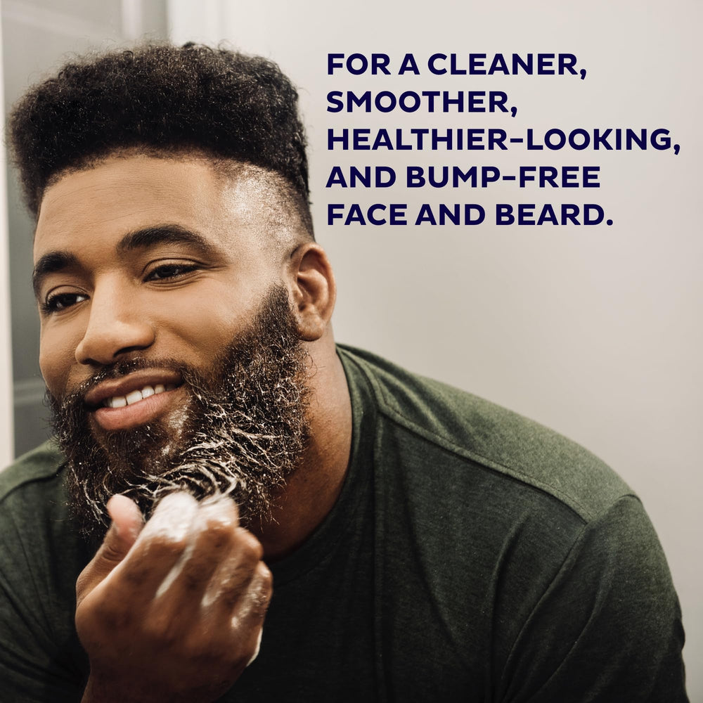 Scotch Porter face and beard cleanser close-up with creamy foam for gentle exfoliation.
