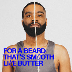 Scotch Porter restorative leave-in on damp beard for lightweight hydration and manageability