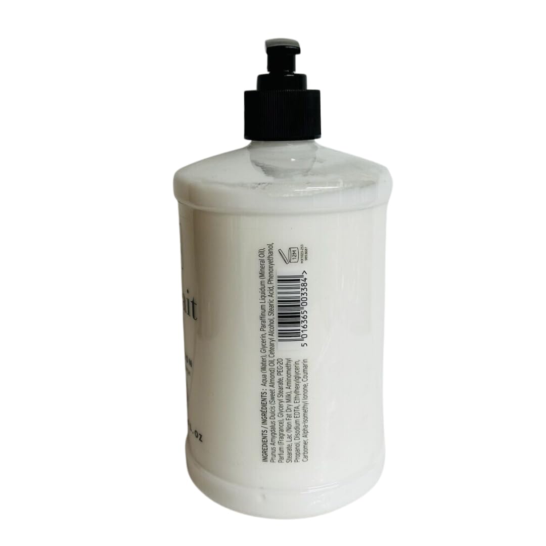 Scottish Fine Soaps Au Lait lotion swirl shows rich hydration for daily use