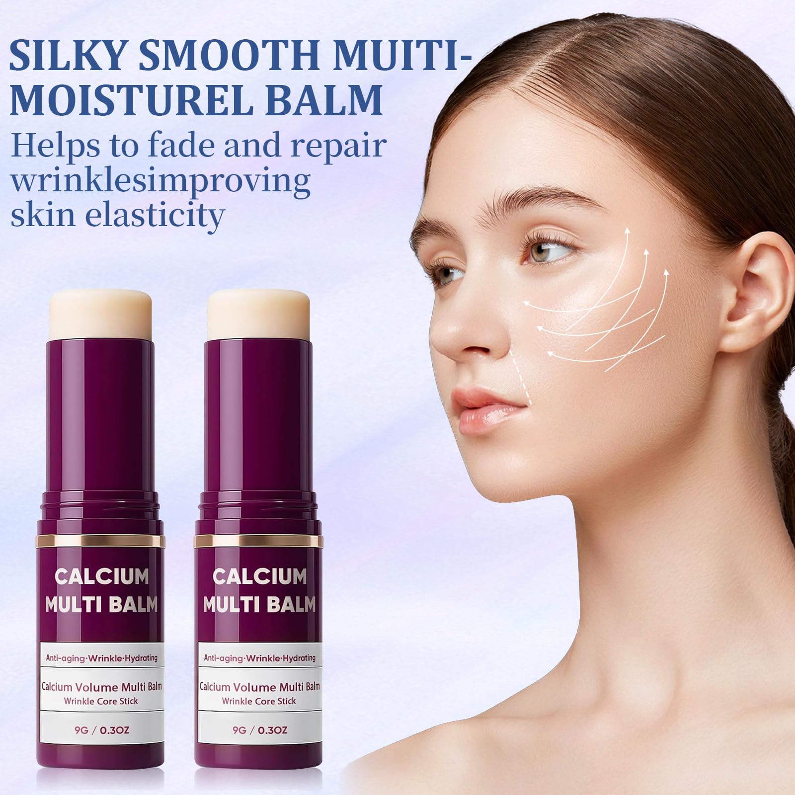 scrlous calcium multi balm application demonstrating easy skin glide