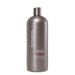 Scruples Color Renewal Gentle Shampoo bottle front shows color-safe cleansing for vibrant, long-lasting shade.