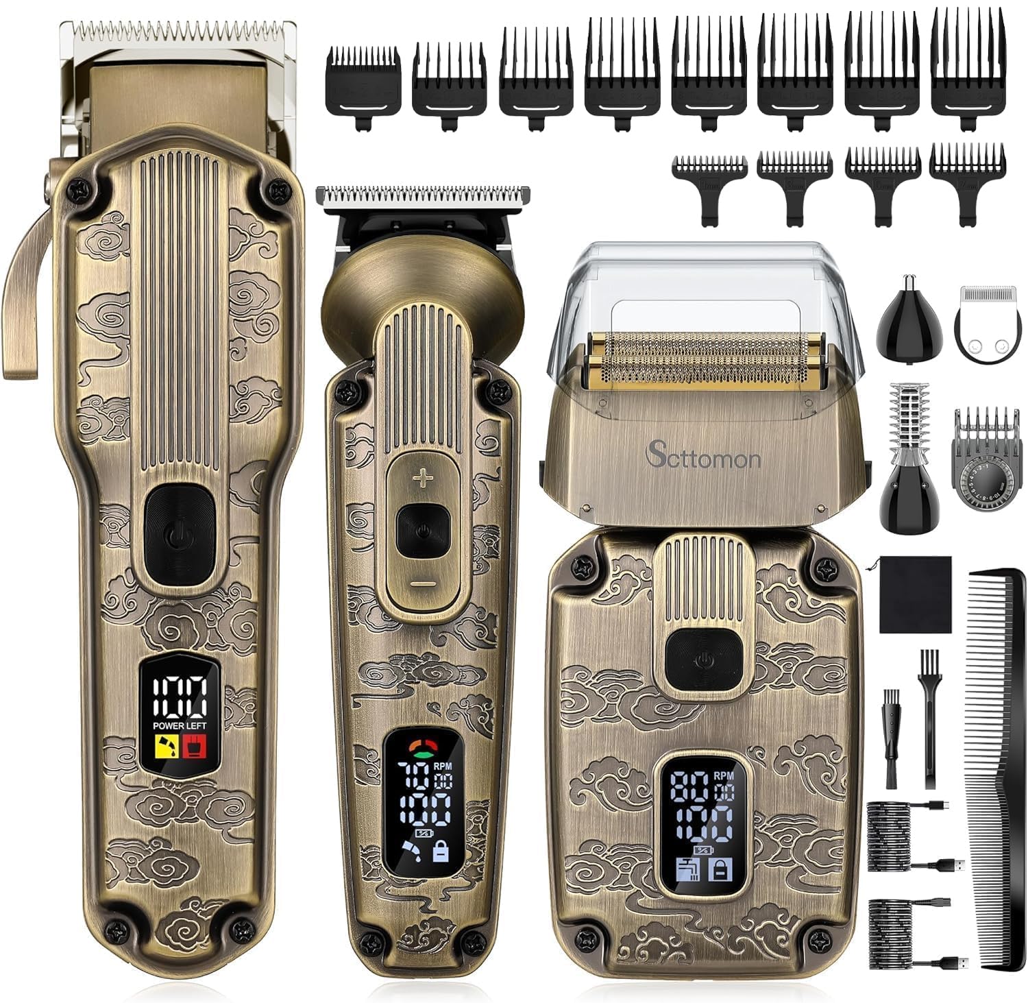 Scttomon hair clipper kit for precise home grooming fades