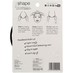 Conair Scunci No Slip Grip Bendable Headband packaged set of three for color coordination.
