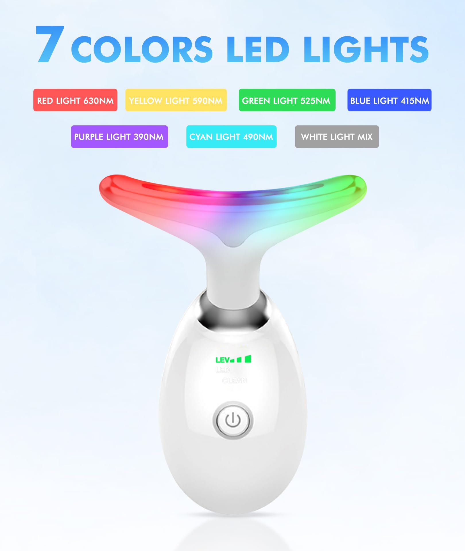 SDKWDH face massager with 7-color modes for personalized routine