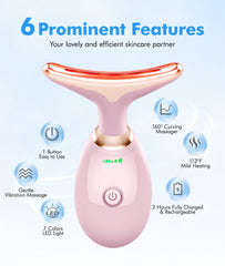 SDKWDH face-neck massager 7color therapy mode for personalized skin-care sessions.