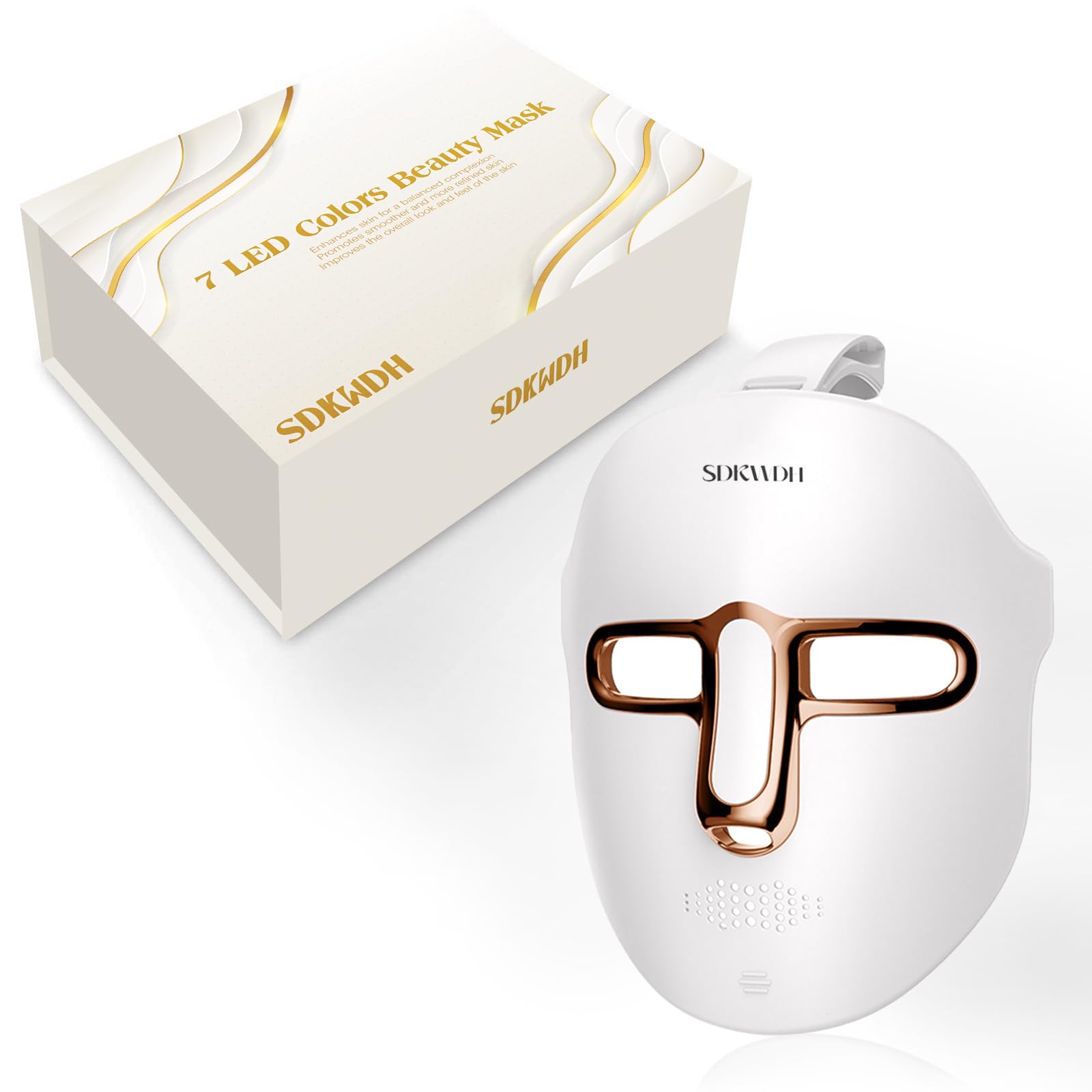 SDKWDH red light facial mask front view for compact home-use convenience.