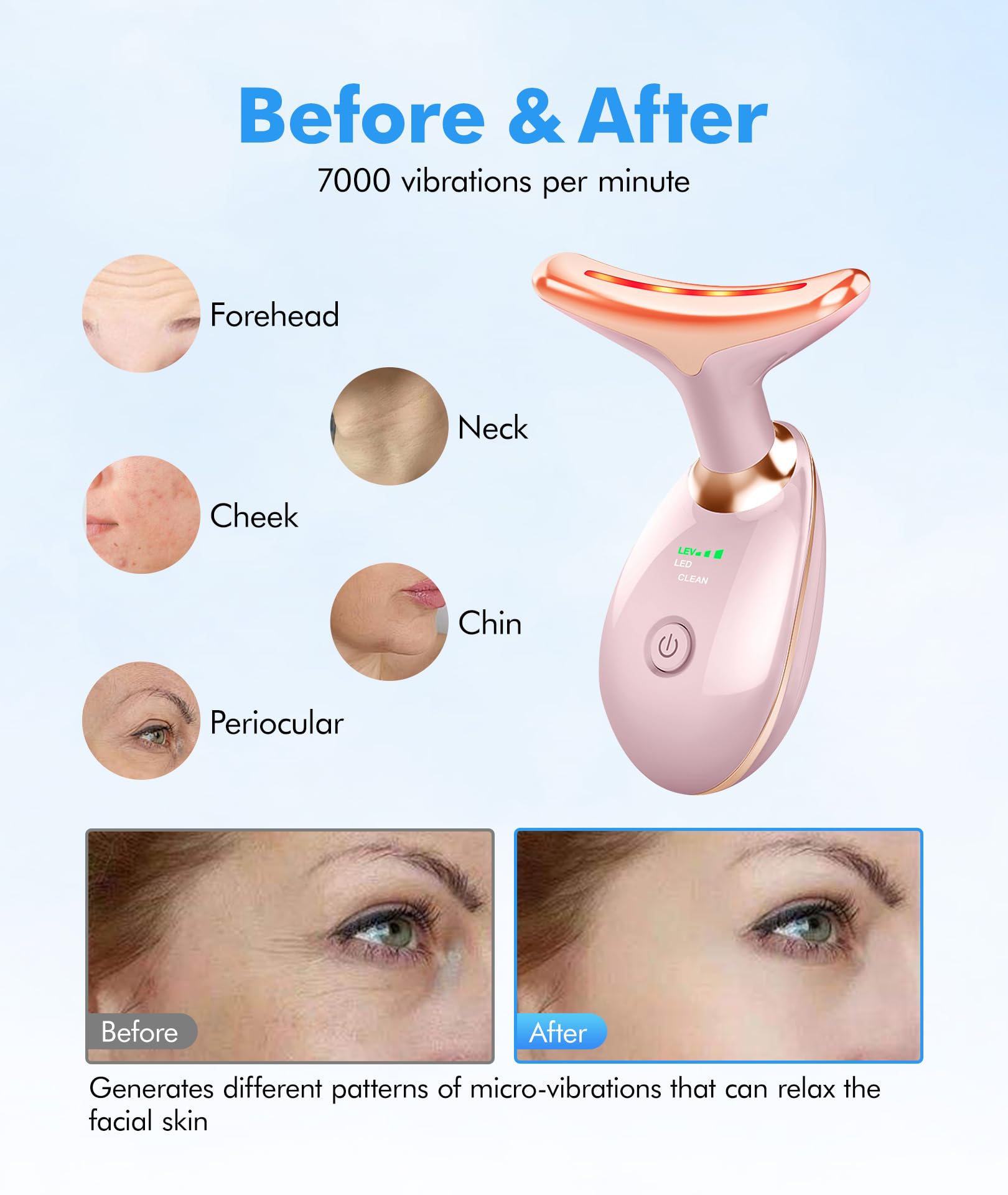 SDKWDH USB-C charging port massager ready for portable, on-the-go skincare.