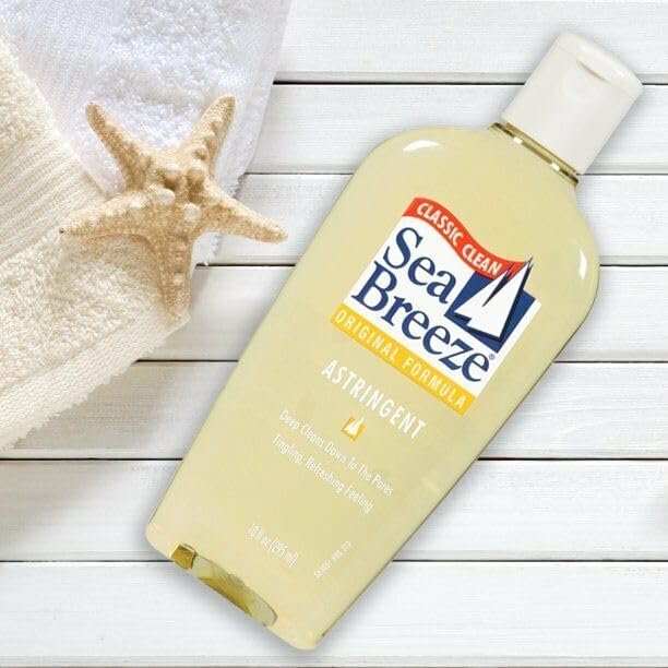 Sea Breeze Astringent Original 10oz label close-up highlighting original formula