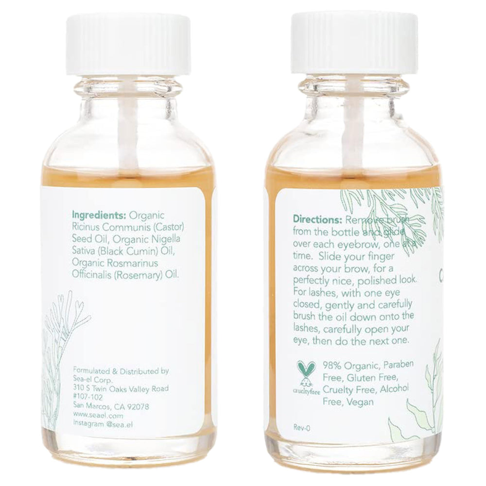 Sea-El Castor Lash Serum cruelty-free symbol signals ethical beauty.