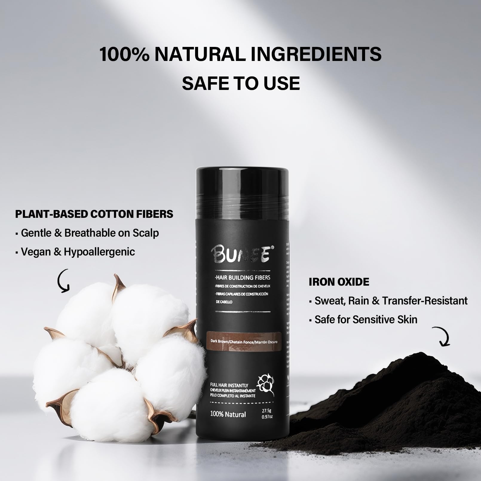 Seaboll unscented formula: gentle, scalp-friendly fibers for comfortable wear