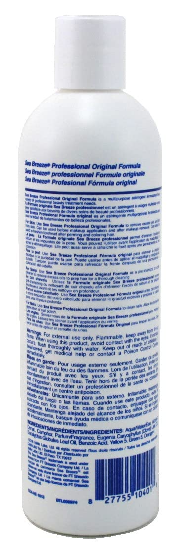 Seabreeze astringent on nails before polish close-up.
