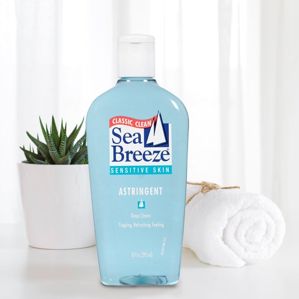 Seabreeze Pack-of-two bottles display convenient duo for daily skincare.