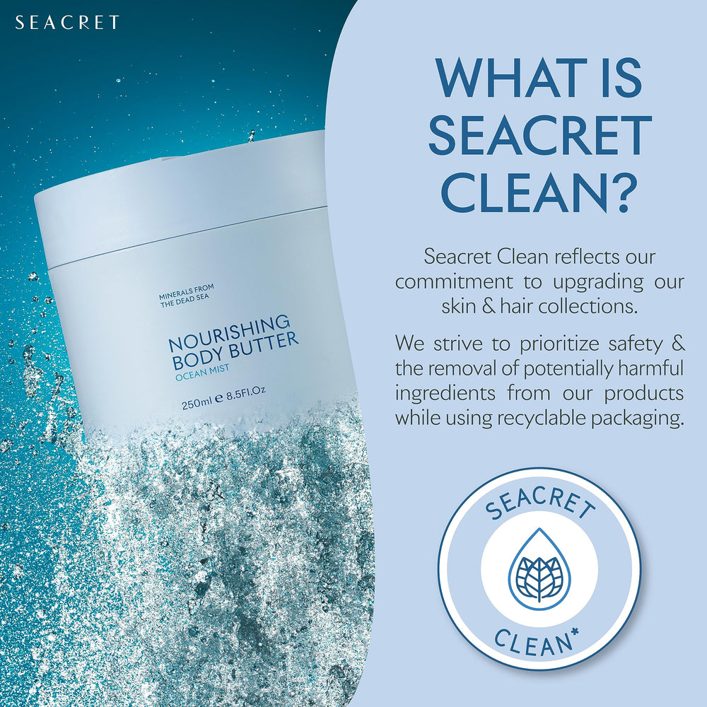SEACRET Dead Sea minerals label emphasizes premium skincare benefits