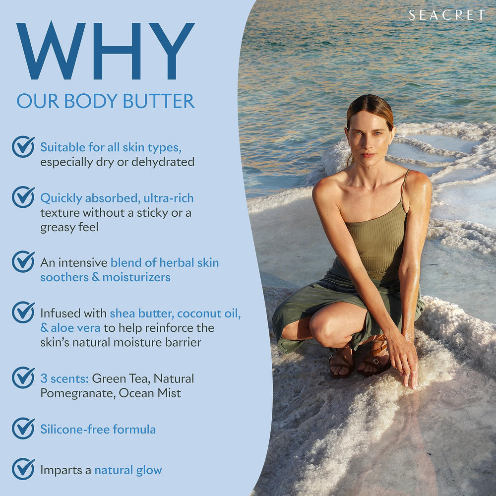 SEACRET Minerals Body Butter texture close-up highlights creamy moisture