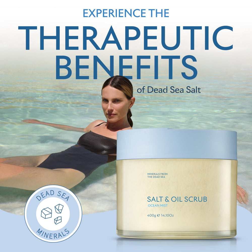 SEACRET Minerals Body Scrub Ocean Mist dispenser hints easy, controlled use
