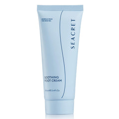 SEACRET Minerals Foot Cream jar close-up showing silky hydration for soft feet.