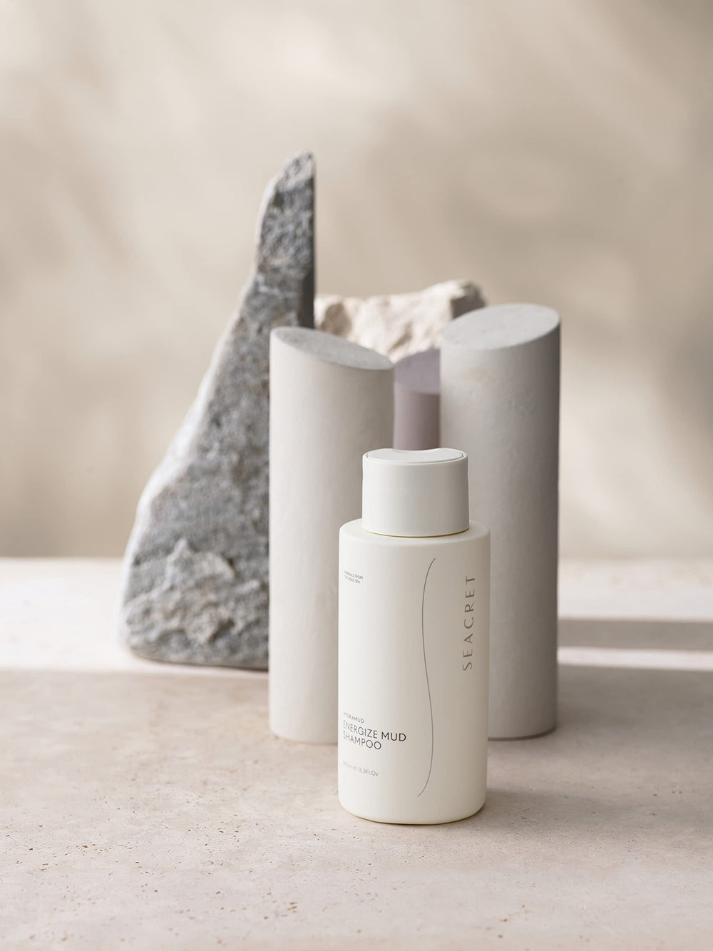 SEACRET Minerals HydraMud Shampoo bathroom renewal shot invites daily self-care for revitalized hair