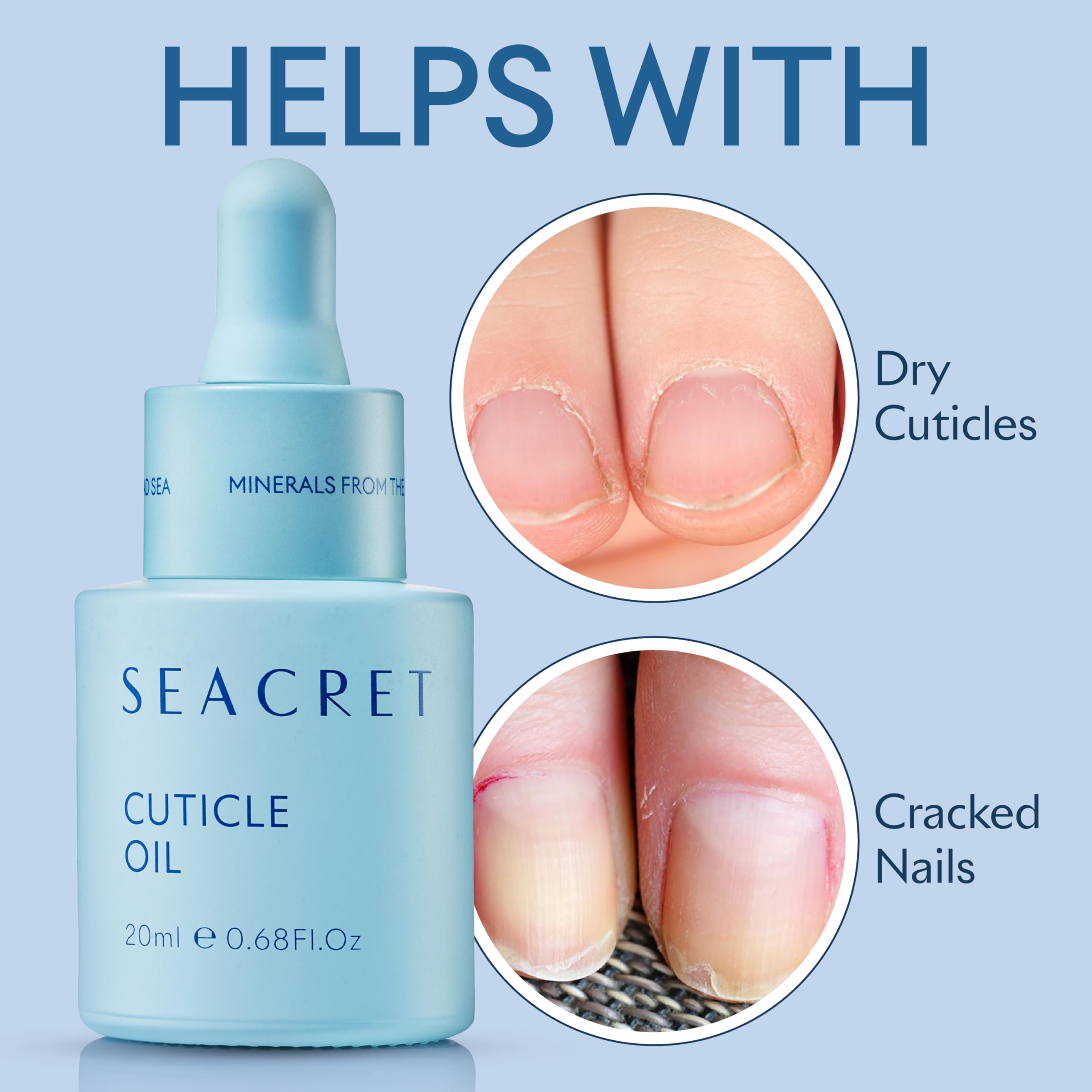 SEACRET Minerals body lotion bottle providing long-lasting moisture for hands and feet.