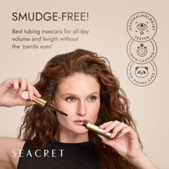 SEACRET Minerals tubing mascara Black dual-brush design enables even thickening.