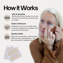 SEALD Face Tape Smoothing Strips forehead closeup for a smoother look