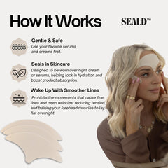 SEALD Forehead Tape wrinkle-target patch designed to fit forehead lines.