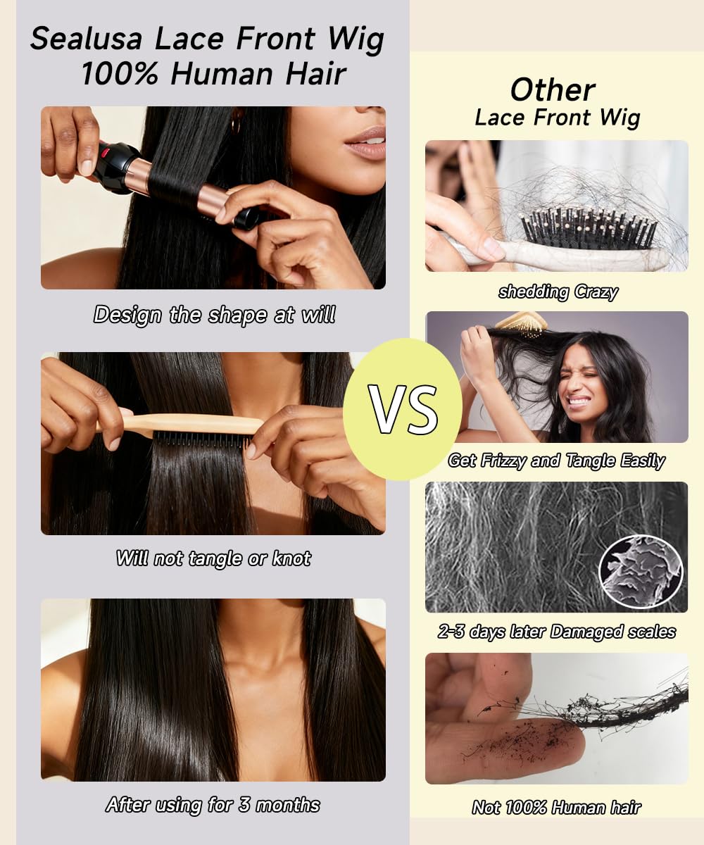 Sealusa wig offers 200 density for fuller natural look.