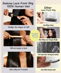 Sealusa wig offers 200 density for fuller natural look.