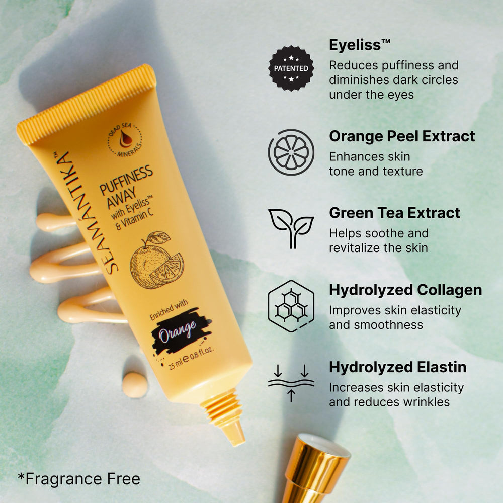 SEAMANTIKA Puffiness Away Eye Cream with Hyaluronic Acid delivering deep moisture