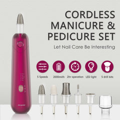 SEAMIND cordless electric nail file in use for smooth shaping and trimming