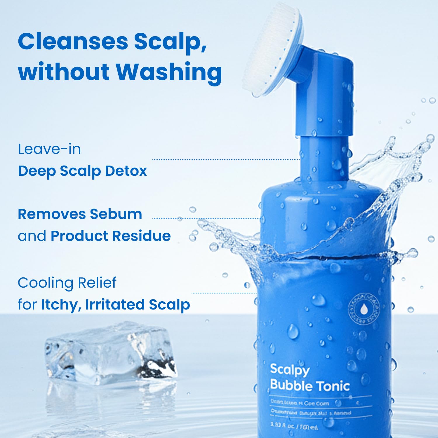Seapuri Bubble Tonic micro-bubble foam exfoliating buildup.