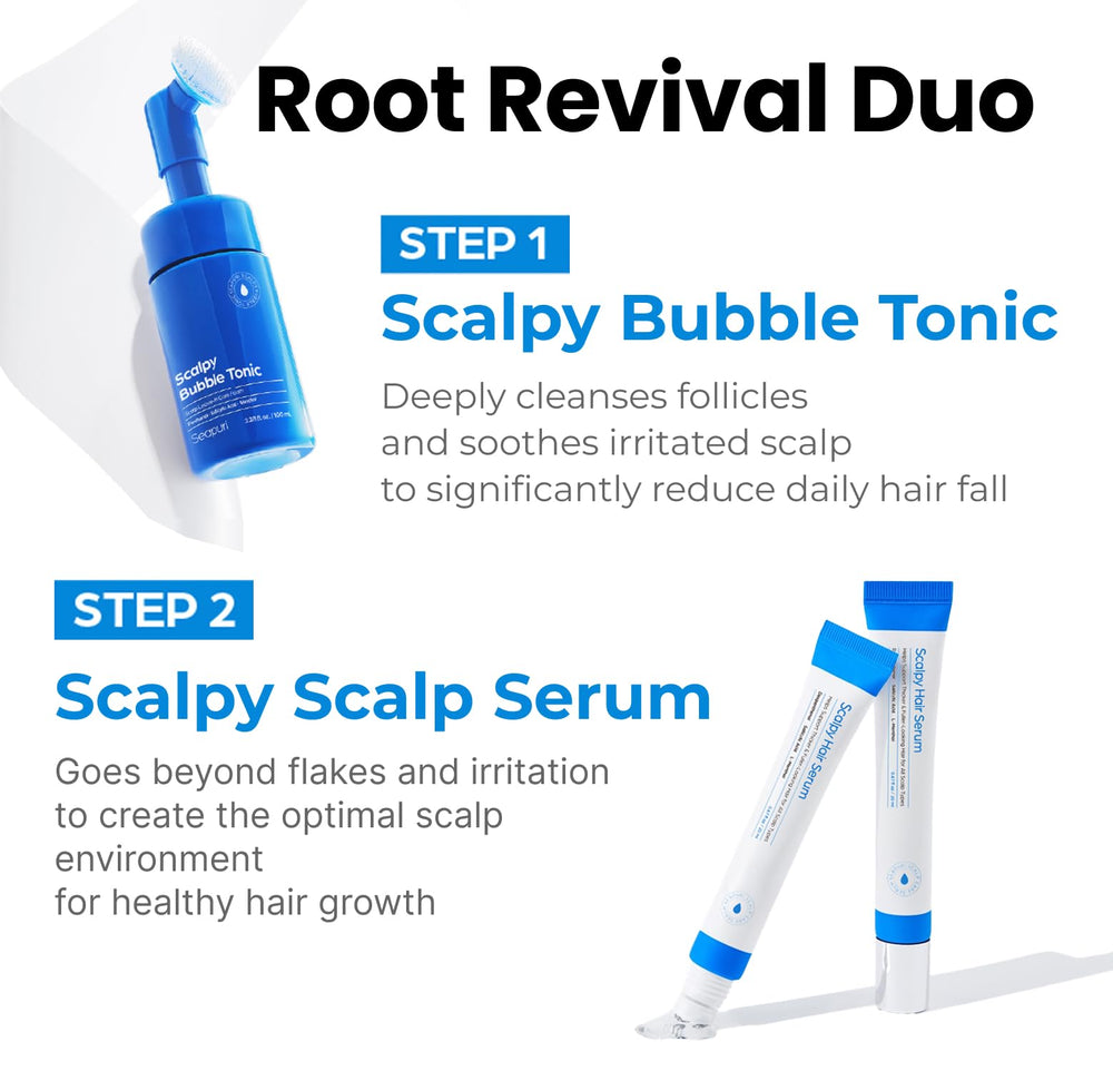 Seapuri Scalpy scalp massage—cooling sensation promotes comfortable daily use.