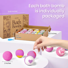 SeasonBliss bath bombs are individually wrapped to preserve fragrance and surprise.