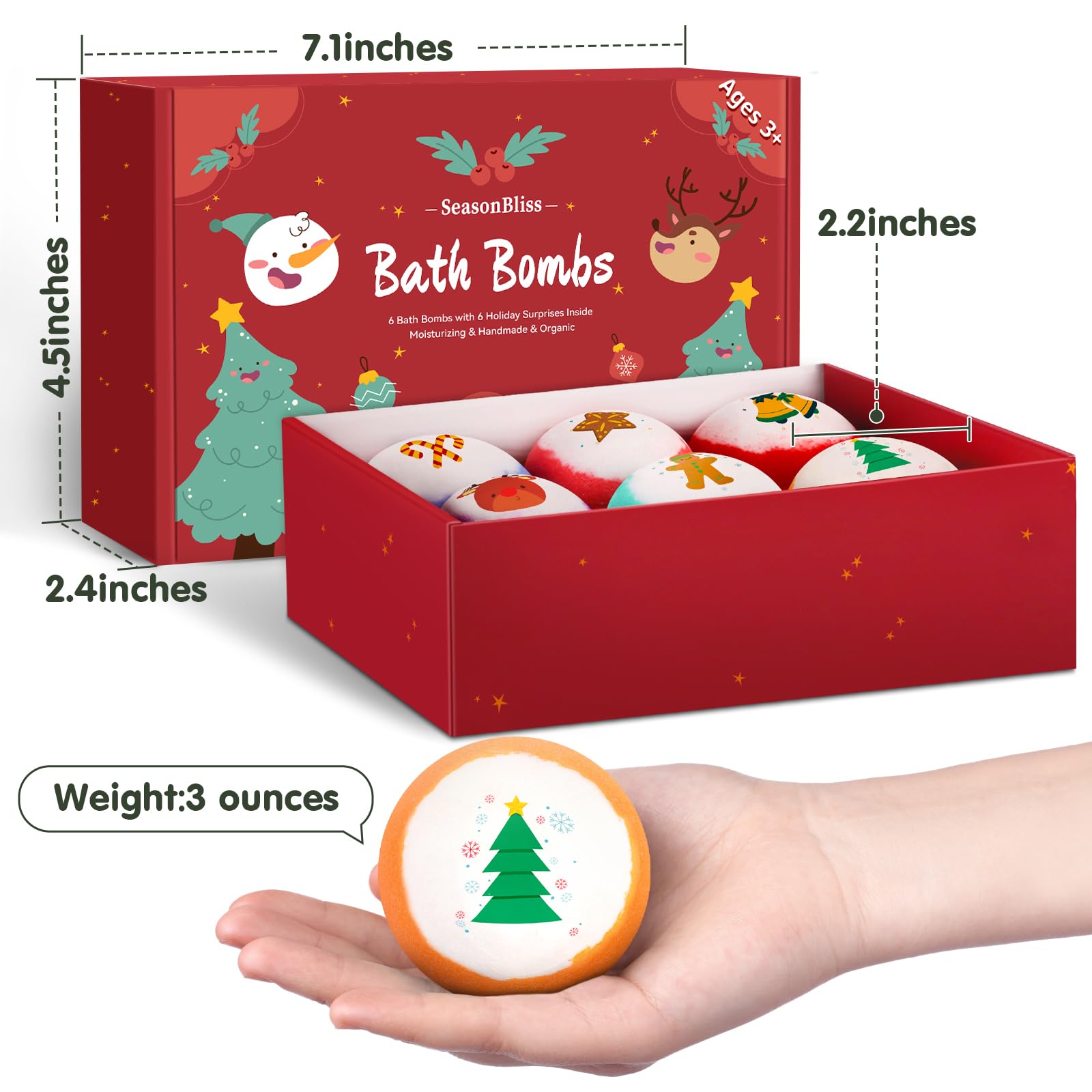 SeasonBliss cedar-scent bath bomb close-up, natural fragrance for calm baths.