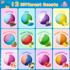 SeasonBliss colorful bath bombs explode with vibrant hues for a playful soak.