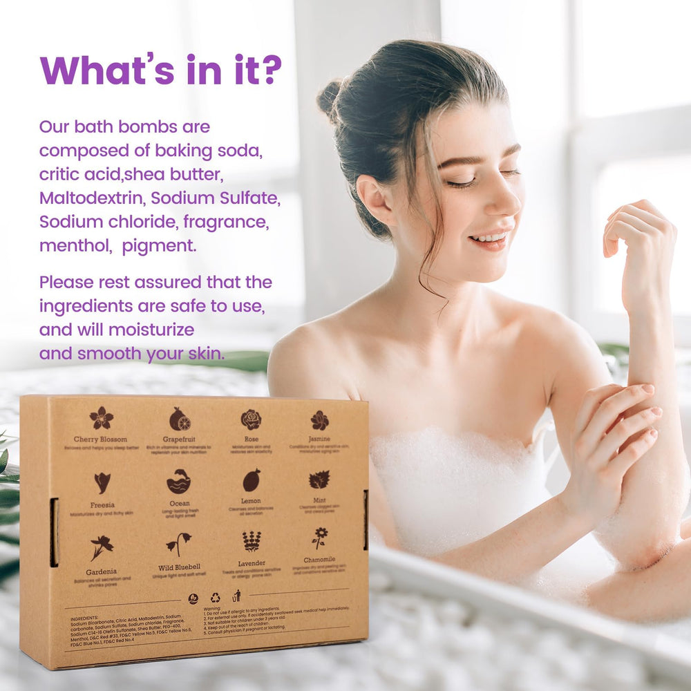SeasonBliss gift box bath bombs showcases premium packaging for gifting.