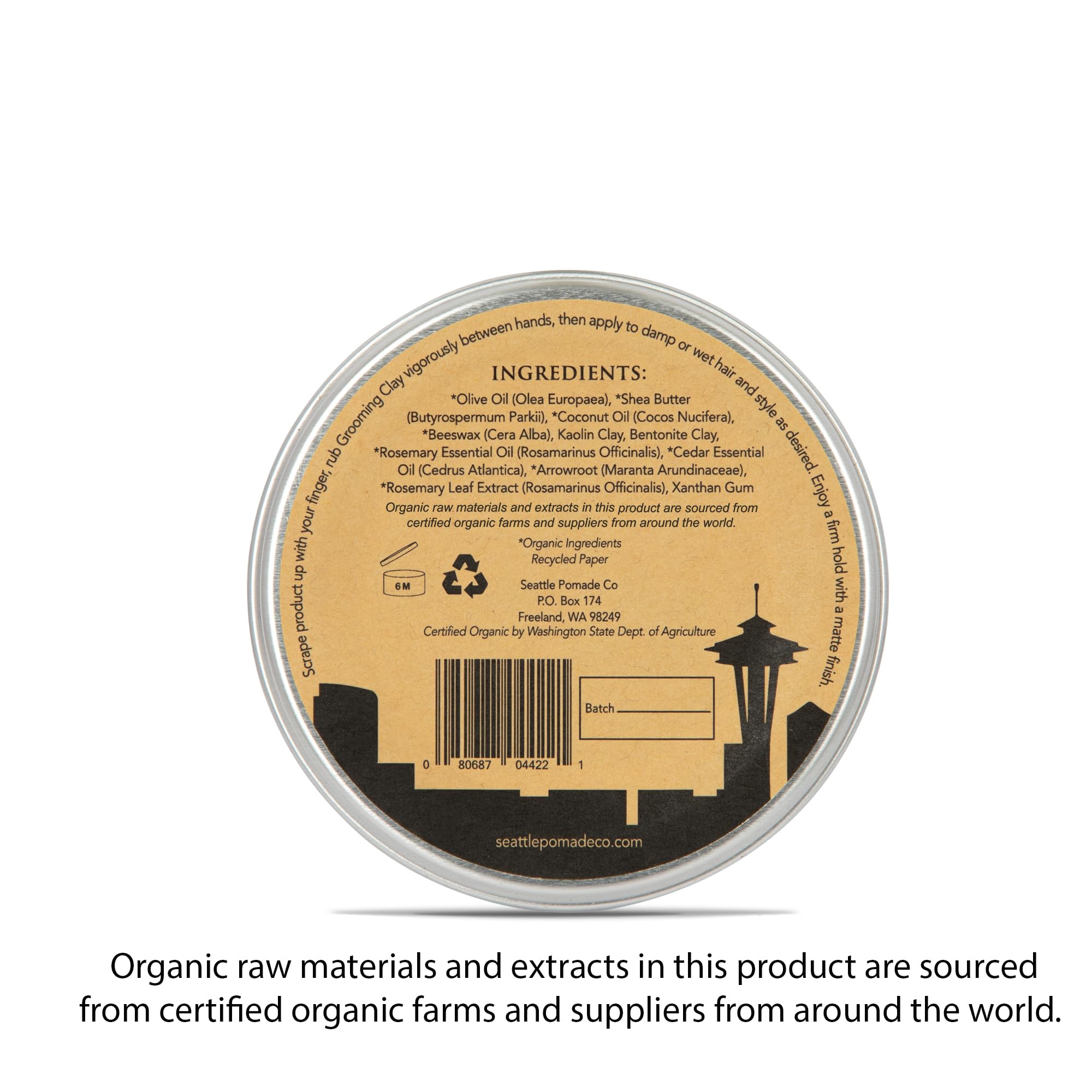 Seattle Pomade Co. Grooming Clay texture-detail illustrates added thickness for fuller-looking styles.